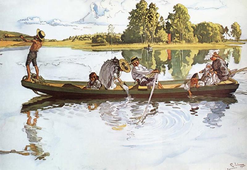 Carl Larsson On Viking Expedition in Dalarna